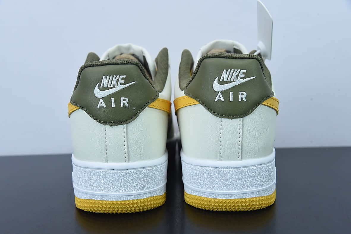 耐克Nike Air Force 1 Low 米白黄绿拼接空军一号低帮运动休闲板鞋纯原版本货号：AQ2288-111