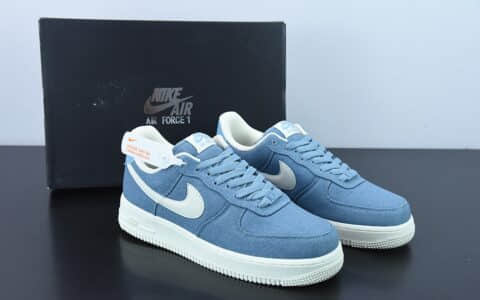 耐克Nike Air Force 1 Low PRMDenim Paisley牛仔浅蓝白空军一号经典低帮休闲板鞋纯原版本 货号：DG2296-004