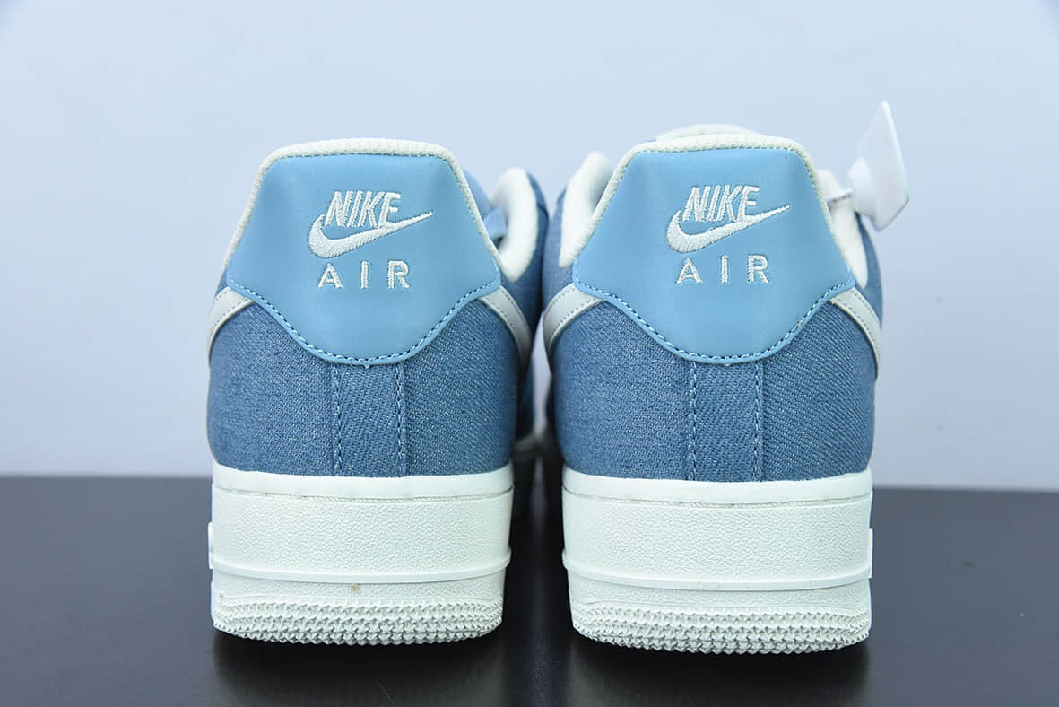 耐克Nike Air Force 1 Low PRMDenim Paisley牛仔浅蓝白空军一号经典低帮休闲板鞋纯原版本 货号：DG2296-004