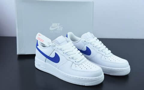 耐克Nike Wmns Air Force 1´07WhiteNoble Red白蓝空军一号低帮休闲板鞋纯原版本 货号：315115-155