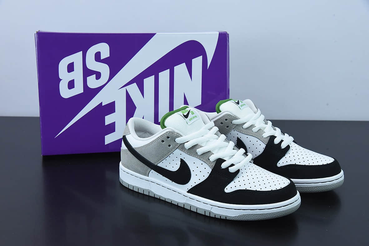 耐克Nike SB Dunk Low Chloroph yll 灰白黑叶绿素低帮休闲板鞋纯原版本 货号：BQ6817-011