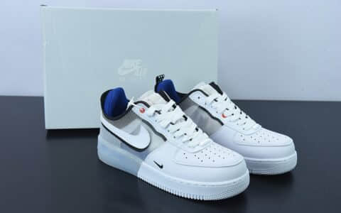 耐克Nike Air Force 1 AF1 白蓝网纱解构空军一号低帮休闲板鞋纯原版本 货号：DH7615-101