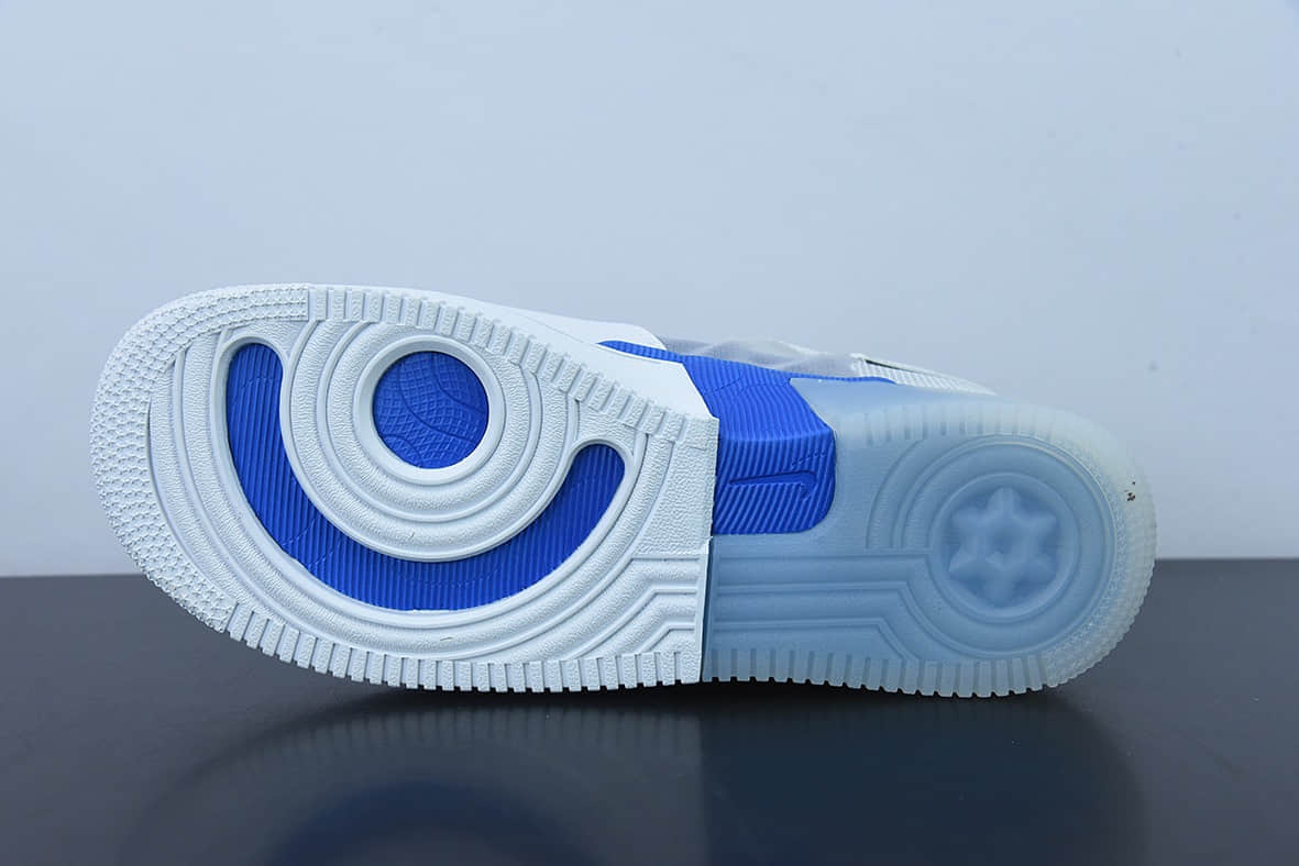 耐克Nike Air Force 1 AF1 白蓝网纱解构空军一号低帮休闲板鞋纯原版本 货号：DH7615-101