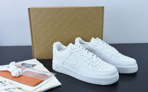 耐克Nike Air Force 1 Low LV联名款纯白印花空军一号低帮百搭休闲运动板鞋纯原版本 货号： LD0212