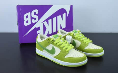 耐克Nike SB Dunk Low Green Apple白绿青苹果低帮休闲板鞋纯原版本 货号：DM0807-300