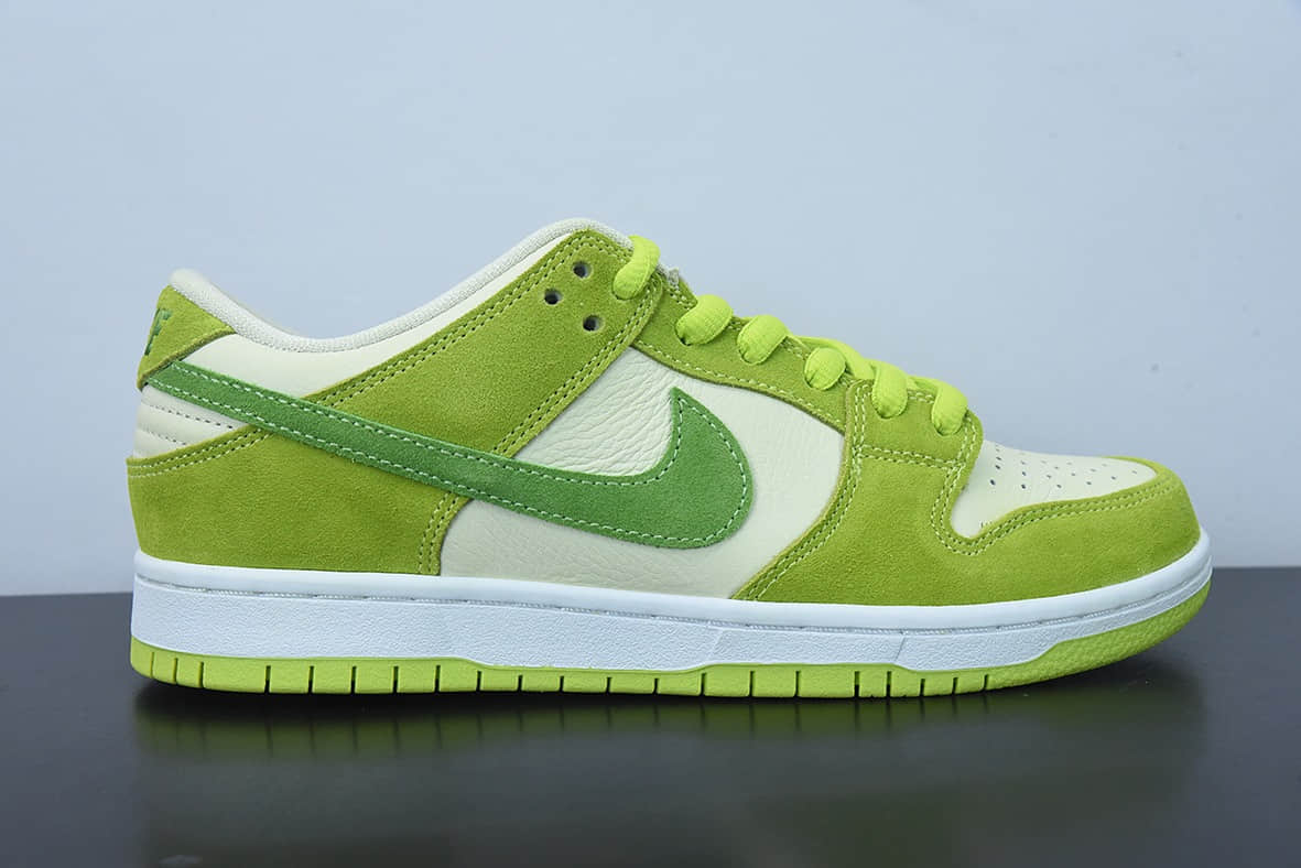 耐克Nike SB Dunk Low Green Apple白绿青苹果低帮休闲板鞋纯原版本 货号：DM0807-300