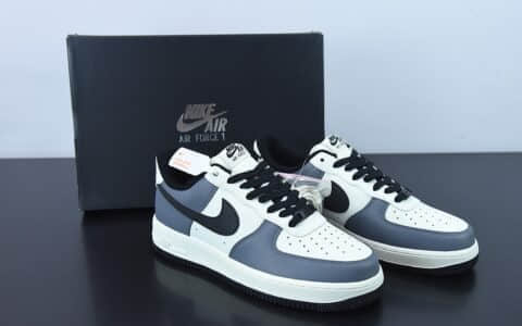 耐克Nike Air Force 1 Low '07 “米白碳灰黑”低帮空军一号休闲板鞋纯原版本 货号：DD3063-608