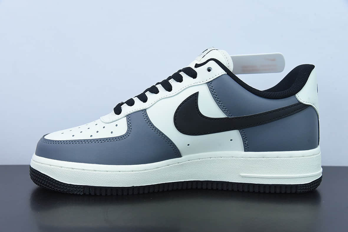 耐克Nike Air Force 1 Low '07 “米白碳灰黑”低帮空军一号休闲板鞋纯原版本 货号：DD3063-608