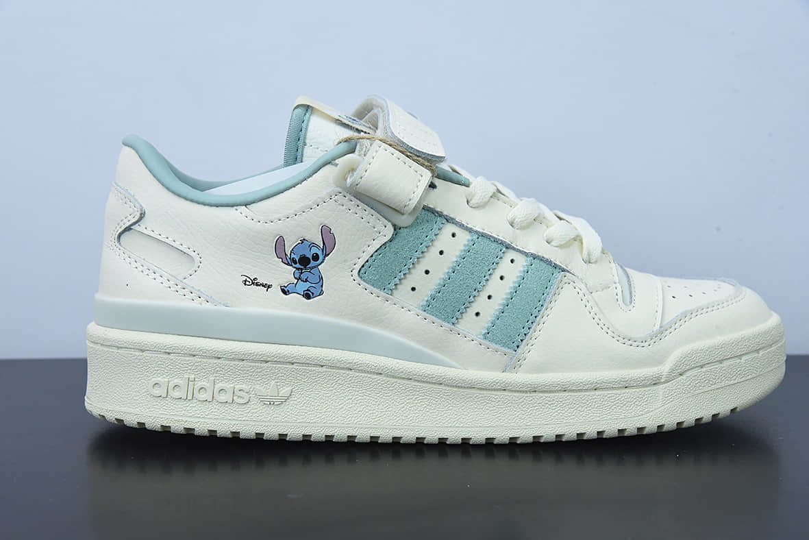 阿迪达斯Adidas Disney x adidas Forum Low “Stitch”史迪仔低帮百搭潮流休闲运动板鞋纯原版本 货号：HQ6374