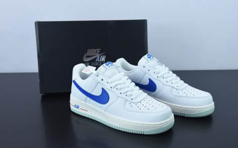 耐克Nike Air Force 1 Low 白蓝红刺绣篮球空军一号低帮运动休闲板鞋纯原版本 货号：DX2660-100