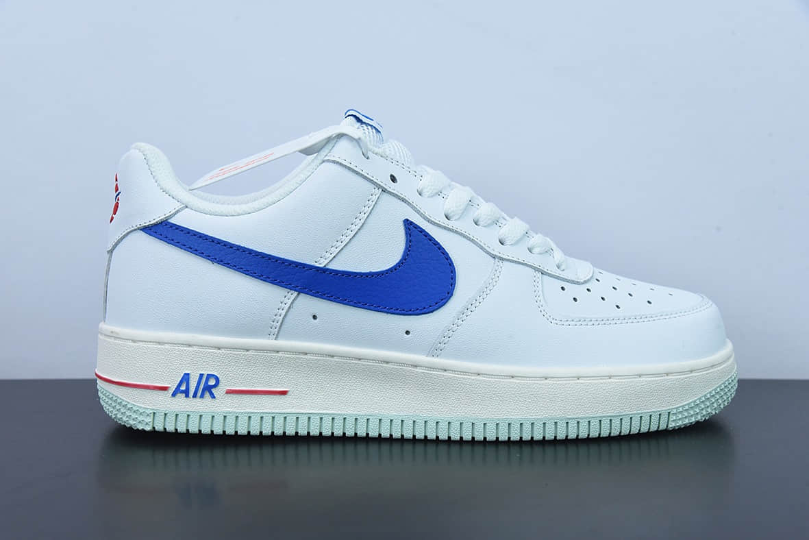 耐克Nike Air Force 1 Low 白蓝红刺绣篮球空军一号低帮运动休闲板鞋纯原版本 货号：DX2660-100