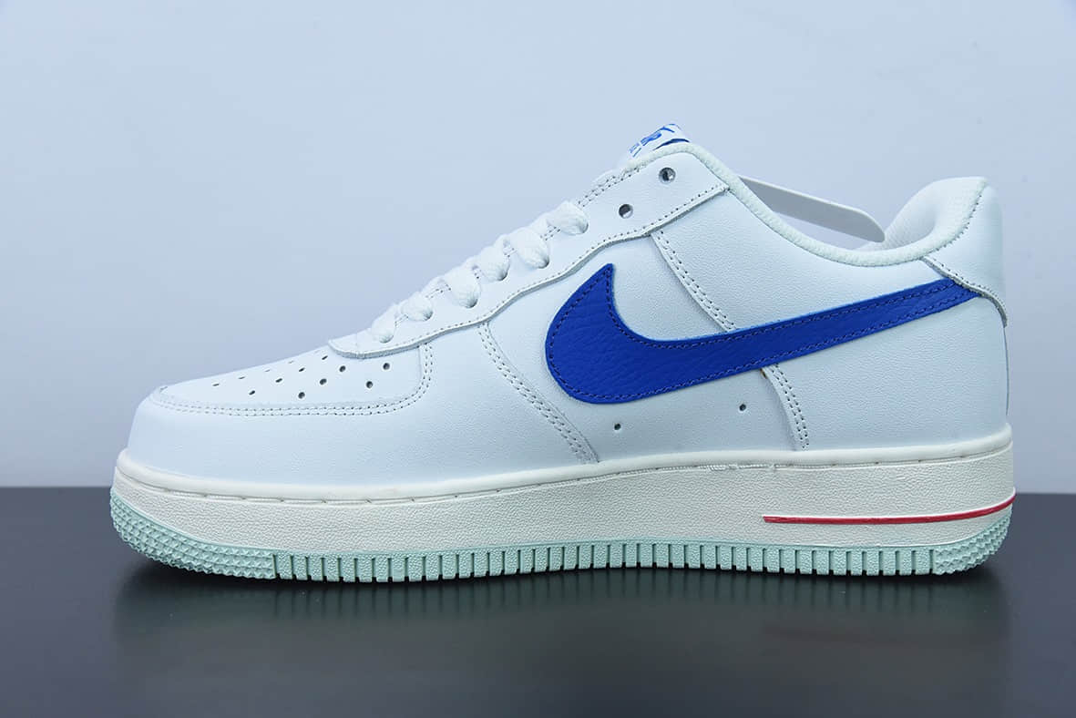 耐克Nike Air Force 1 Low 白蓝红刺绣篮球空军一号低帮运动休闲板鞋纯原版本 货号：DX2660-100