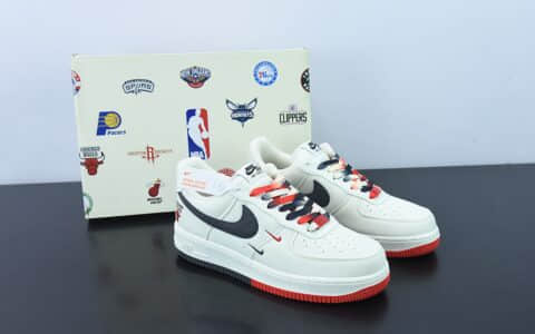 耐克Nike Air Force 1 AF1 白黑红帆布多钩NBA芝加哥公牛城市限定款空军一号低帮休闲板鞋纯原版本 货号：NA2022-005