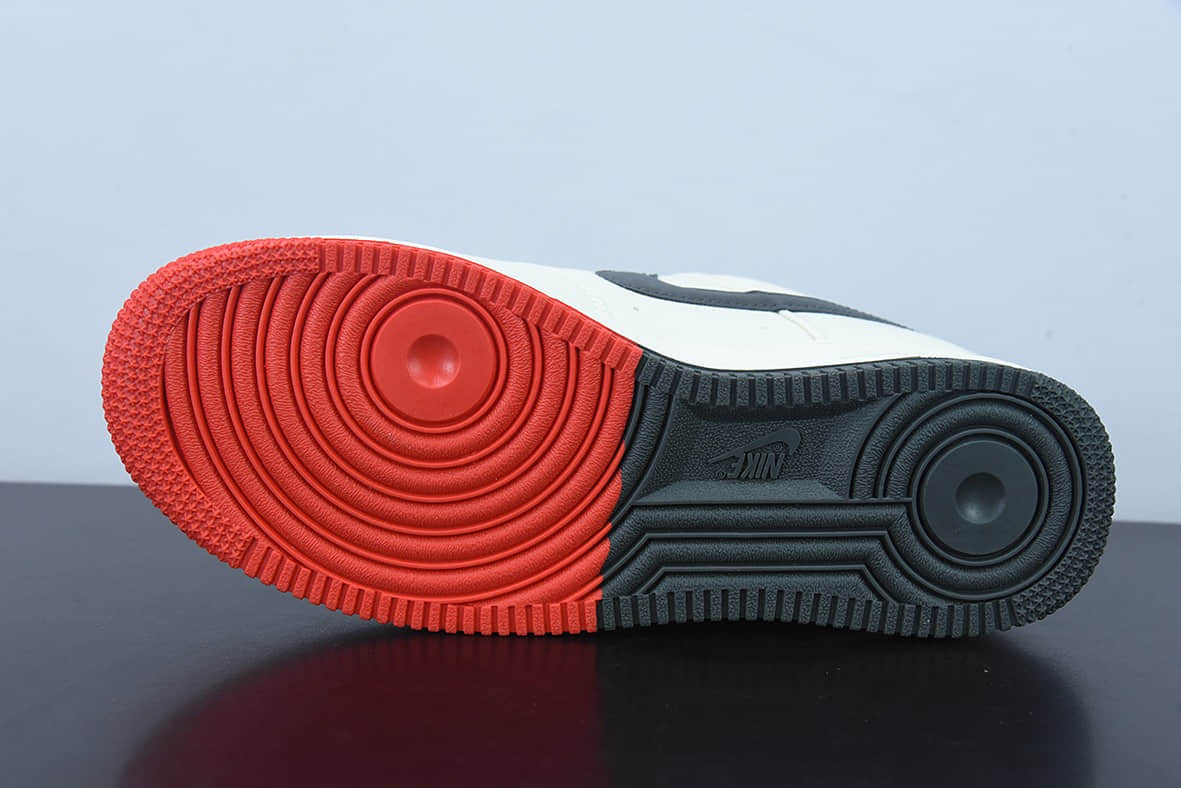 耐克Nike Air Force 1 AF1 白黑红帆布多钩NBA芝加哥公牛城市限定款空军一号低帮休闲板鞋纯原版本 货号：NA2022-005