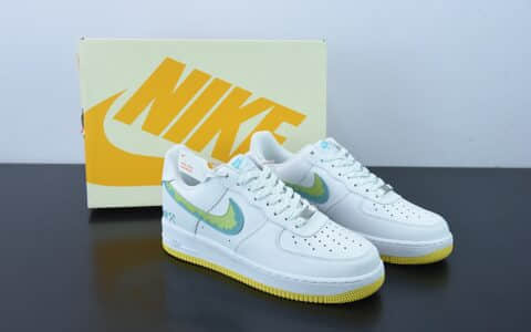 耐克Nike Air Force 1'07 Low 白绿黄空军一号低帮休闲板鞋纯原版本 货号：AF1234-001