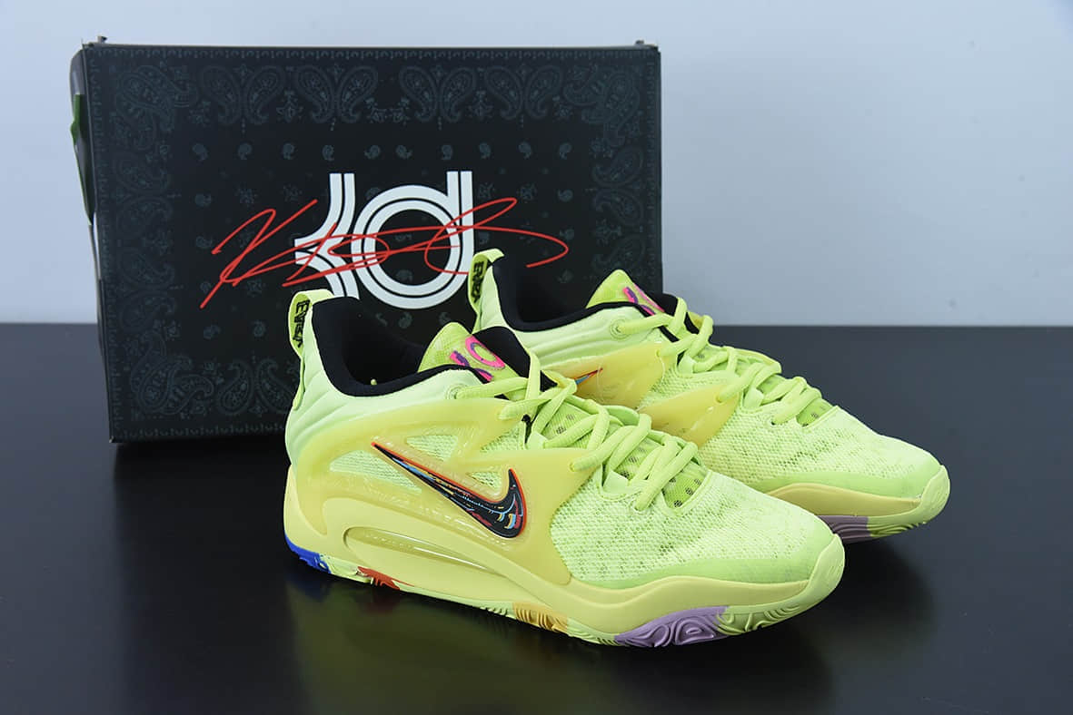 耐克Nike KD 15 EPLight Lemon Twist凯文·杜兰特荧光黄全新15代签名休闲运动篮球运动鞋纯原版本 货号：DM1054-100