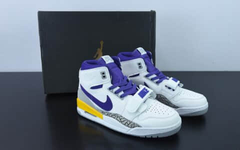 乔丹Air Jordan Legacy 312 NRG“Pure white” “湖人”白紫黄高帮篮球鞋纯原版本 货号：AV3922-157