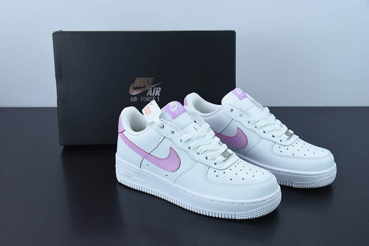 耐克Nike Air Force 1’07 LowWhiteLight Grey浅紫白空军一号经典低帮休闲板鞋纯原版本 货号：DN1430-105