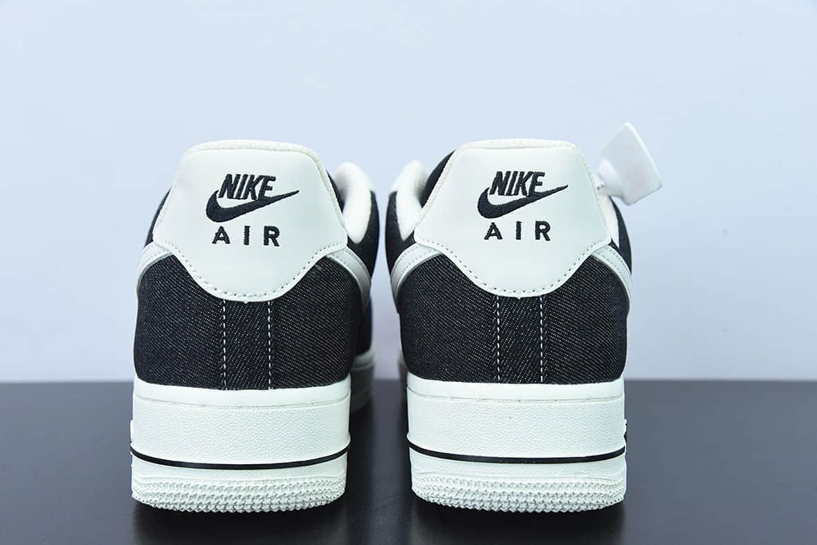 耐克Nike Air Force 1 Low PRMBlack Denim牛仔黑白空军一号经典低帮百搭休闲运动板鞋纯原版本 货号：DG2296-001