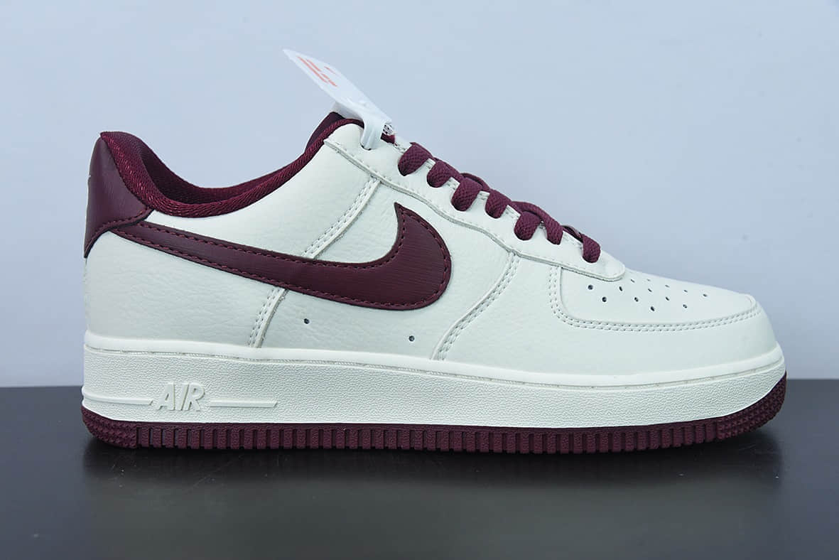 耐克Nike Air Force 1 “米酒红”配色空军一号低帮休闲板鞋纯原版本 货号：GH5622-063