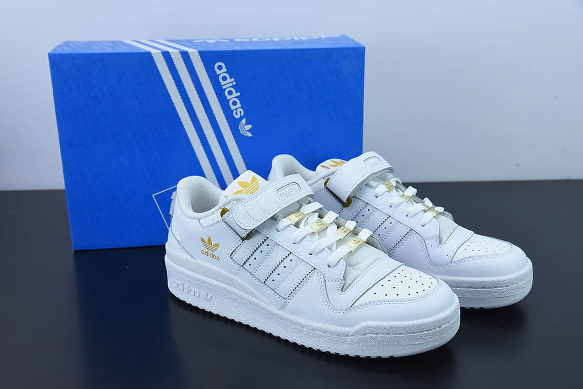 阿迪达斯Adidas originals Forum 84 low白金色低帮百搭潮流休闲运动板鞋纯原版本 货号：GZ6379