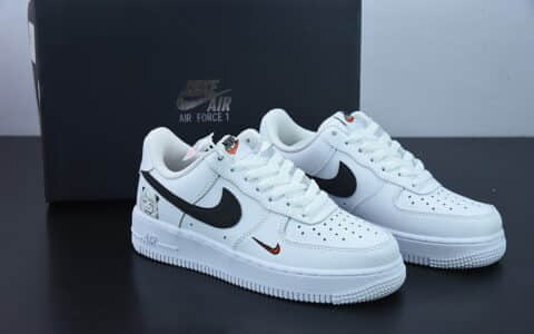 耐克Nike Air Force 1 Low 白黑可爱女头空军一号低帮休闲板鞋纯原版本 货号：FB2364-038