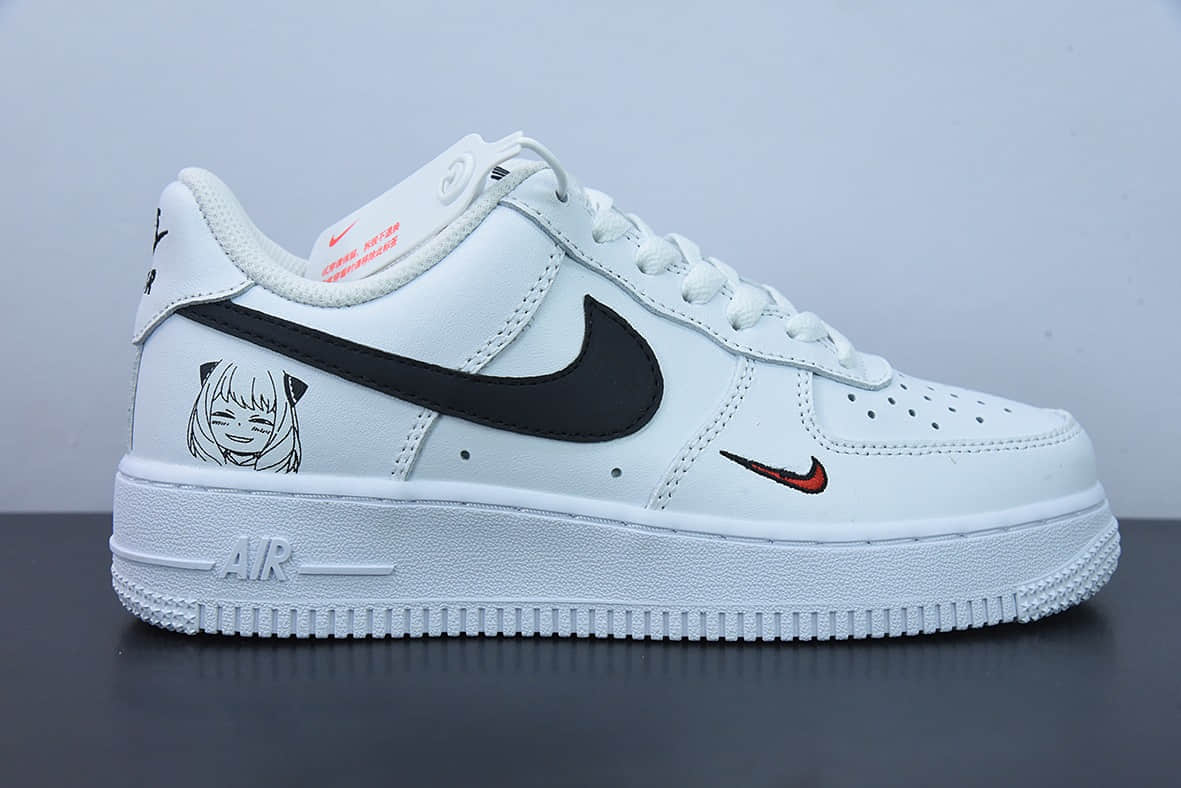 耐克Nike Air Force 1 Low 白黑可爱女头空军一号低帮休闲板鞋纯原版本 货号：FB2364-038