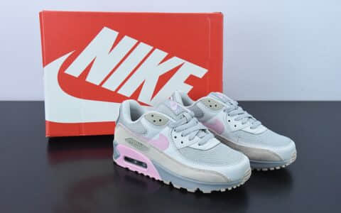 耐克Nike Nike Air Max 90 Vast Grey Pink大底灰浅粉复古气垫百搭休闲运动慢跑鞋纯原版本 货号：CW7483-001