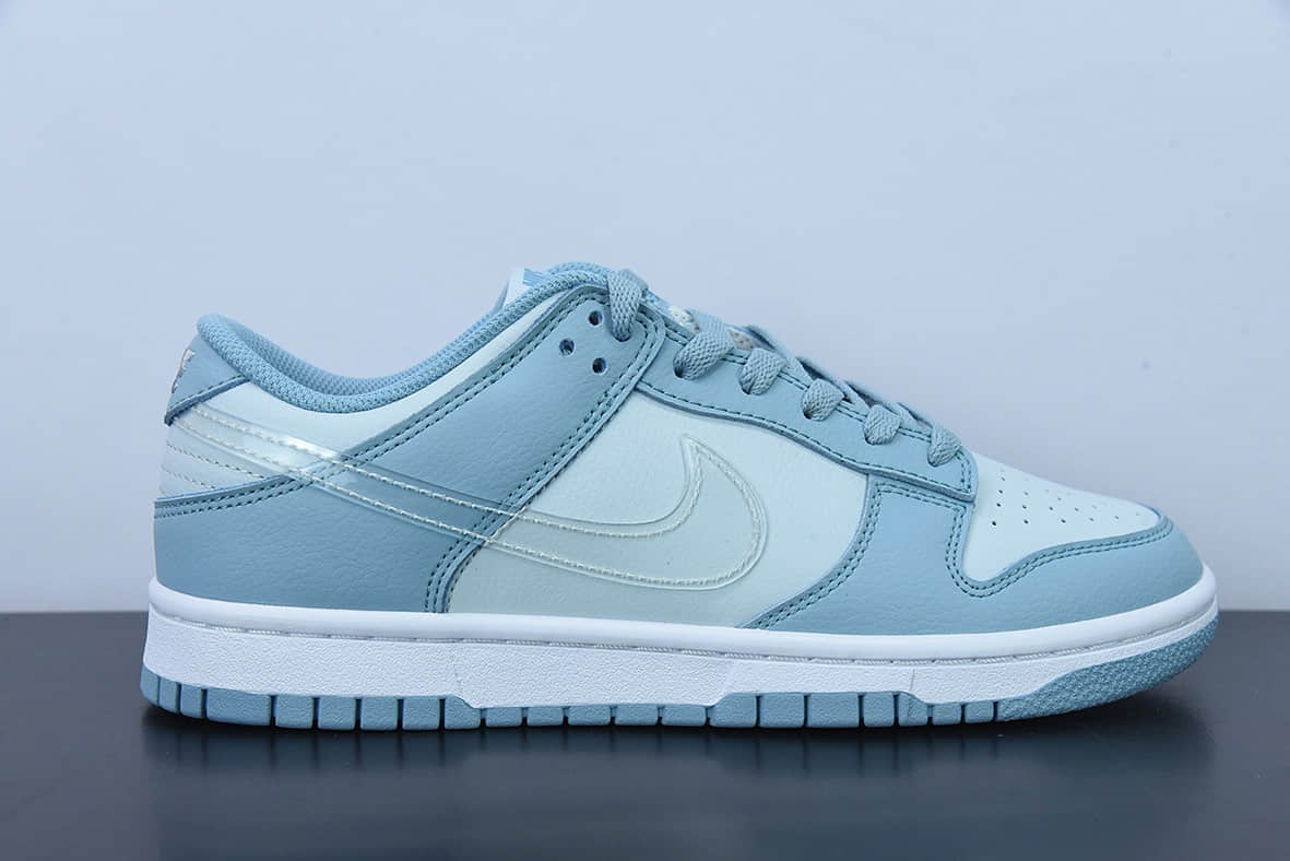 耐克Nike SB Dunk Low Pro 白浅蓝透明钩蓝灰复古低帮休闲运动滑板板鞋纯原版本 货号：DH9765-401