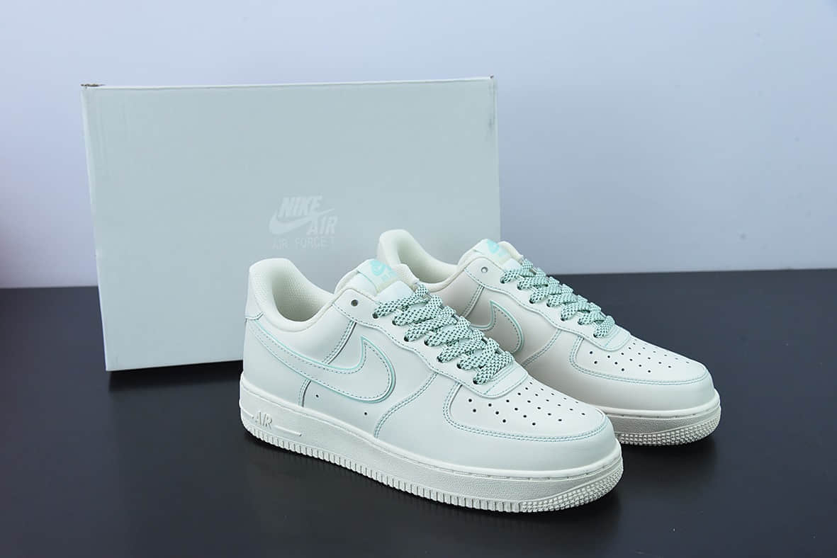 耐克Nike Air Force 1 Low 兔八哥满天星米白薄荷绿车线空军一号经典低帮休闲板鞋纯原版本 货号：315122-707