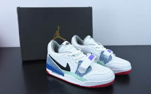 乔丹Air Jordan Legacy AJ312 Low 魔术贴三合一 白紫蓝复活节低帮篮球鞋纯原版本 货号：DV9127-101