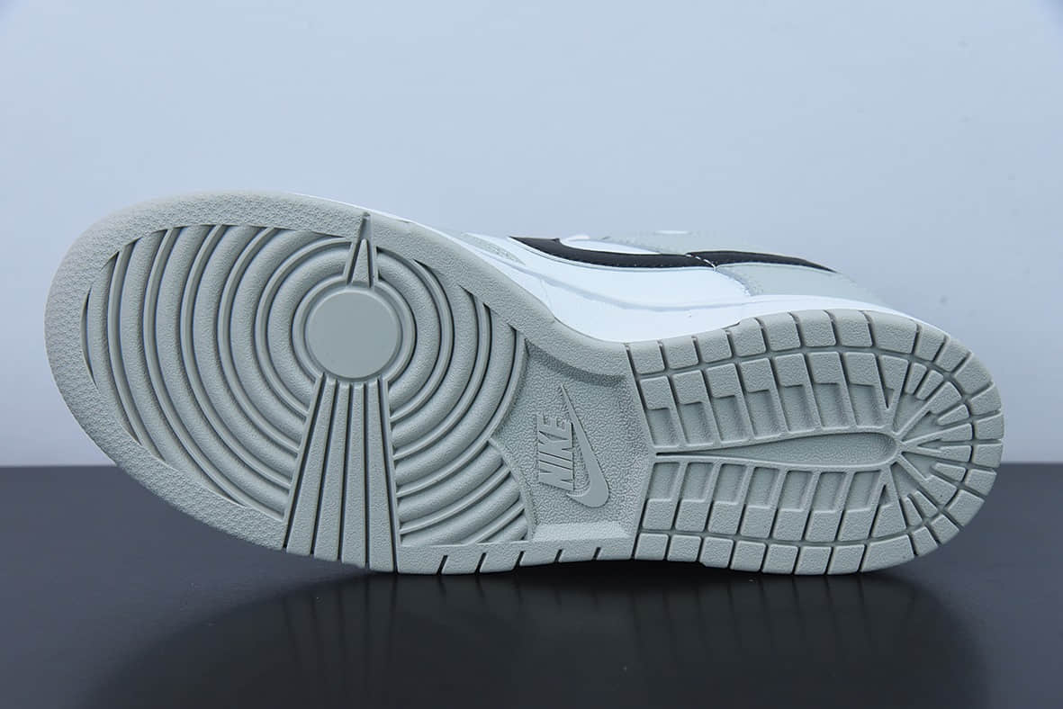 耐克Nike SB Dunk Low 白灰黑钩复古休闲板鞋纯原版本 货号：DR9654-001