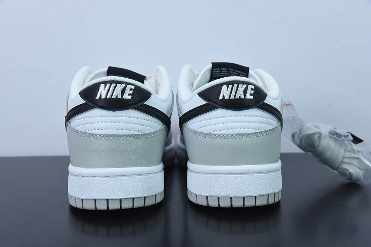 耐克Nike SB Dunk Low 白灰黑钩复古休闲板鞋纯原版本 货号：DR9654-001