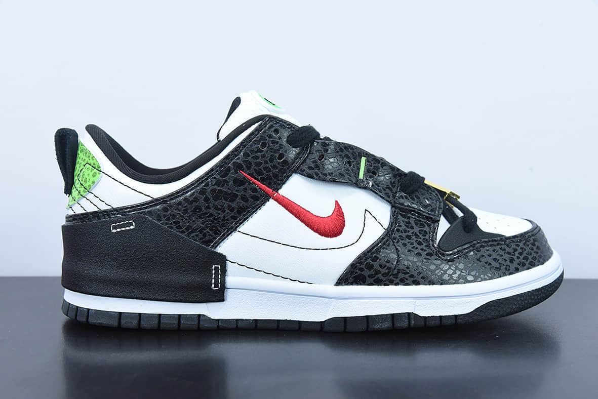 耐克Nike Dunk Low Disrupt 2 黑绿蛇纹SB扣篮系列低帮板鞋纯原版本 货号：DV1490-161