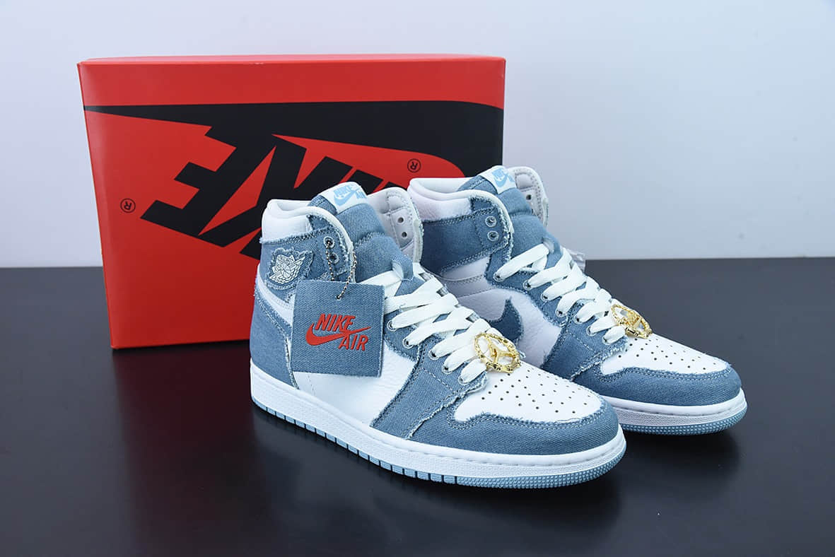 乔丹Air Jordan 1 Retro High Denim AJ1单宁牛仔高帮篮球鞋纯原版本 货号：DM9036-104