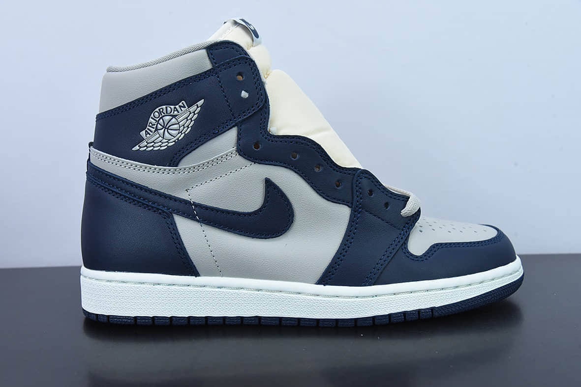 乔丹Air Jordan 1 High 85 College Navy蓝灰 AJ1代经典高帮篮球鞋纯原版本 货号：BQ4422-400