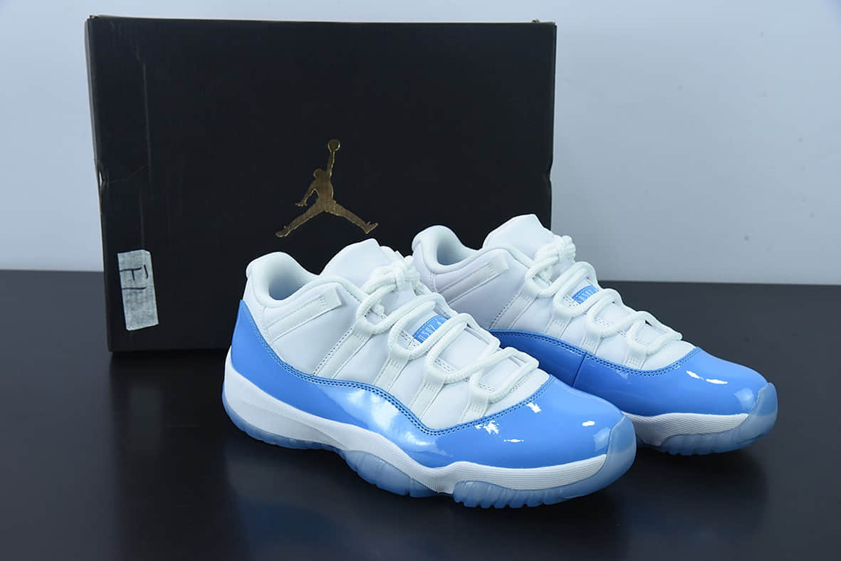 乔丹Air Jordan 11 Low “UNC”AJ11北卡蓝低帮篮球鞋纯原版本 货号：528895-106