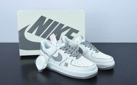 耐克Nike Air Force 1'07 AF1 MLB联名白灰空军一号男子低帮板鞋纯原版本 货号：BS8806-544