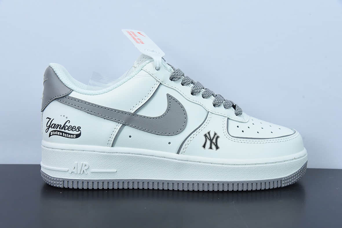 耐克Nike Air Force 1'07 AF1 MLB联名白灰空军一号男子低帮板鞋纯原版本 货号：BS8806-544