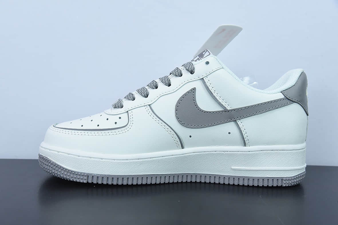 耐克Nike Air Force 1'07 AF1 MLB联名白灰空军一号男子低帮板鞋纯原版本 货号：BS8806-544