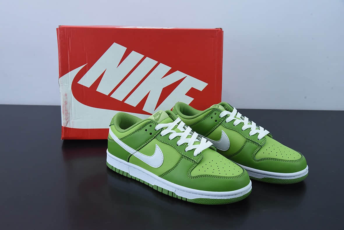 耐克Nike SB Dunk Low Green White 柠檬绿白SB扣篮系列低帮休闲运动滑板板鞋纯原版本 货号：DJ6188-300