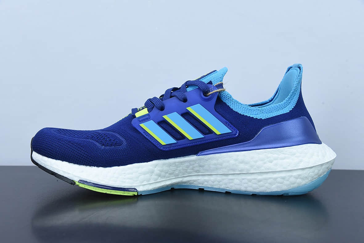 阿迪达斯 Adidas Ultra Boost ub2022 Consortium 深蓝色全新配色爆米花跑鞋纯原版本 货号：GX9333