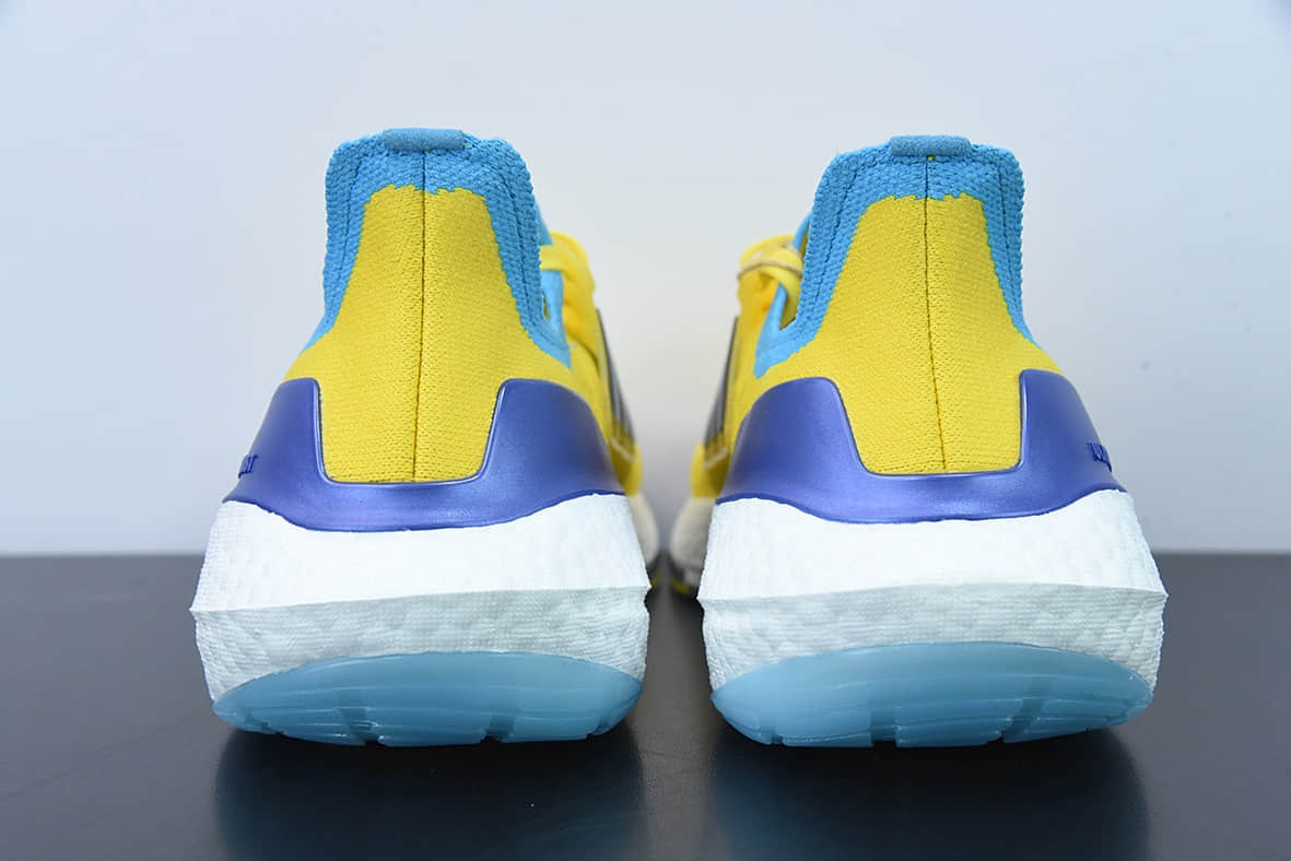 阿迪达斯 Adidas Ultra Boost ub2022 Consortium 黄蓝色全新配色爆米花跑鞋纯原版本 货号：GW1710