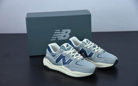 新百伦New Balance M5740系列灰蓝色复古老爹风休闲运动慢跑鞋纯原版本 货号：M5740LX1