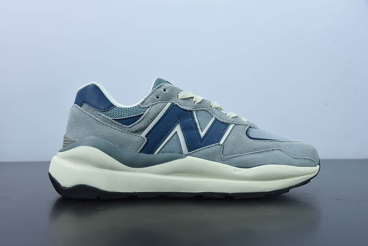 新百伦New Balance M5740系列灰蓝色复古老爹风休闲运动慢跑鞋纯原版本 货号：M5740LX1