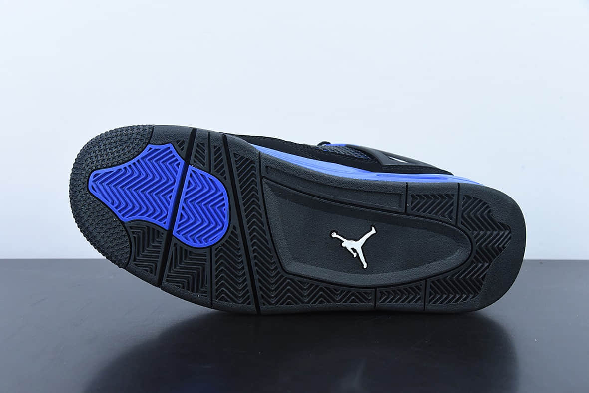 乔丹Air Jordan 4 RetroBlackMilitary Blue迈克尔·乔丹AJ4代黑赛车蓝中帮复古休闲运动文化篮球鞋纯原版本 货号：CT8527-018