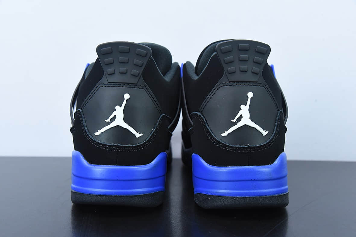乔丹Air Jordan 4 RetroBlackMilitary Blue迈克尔·乔丹AJ4代黑赛车蓝中帮复古休闲运动文化篮球鞋纯原版本 货号：CT8527-018