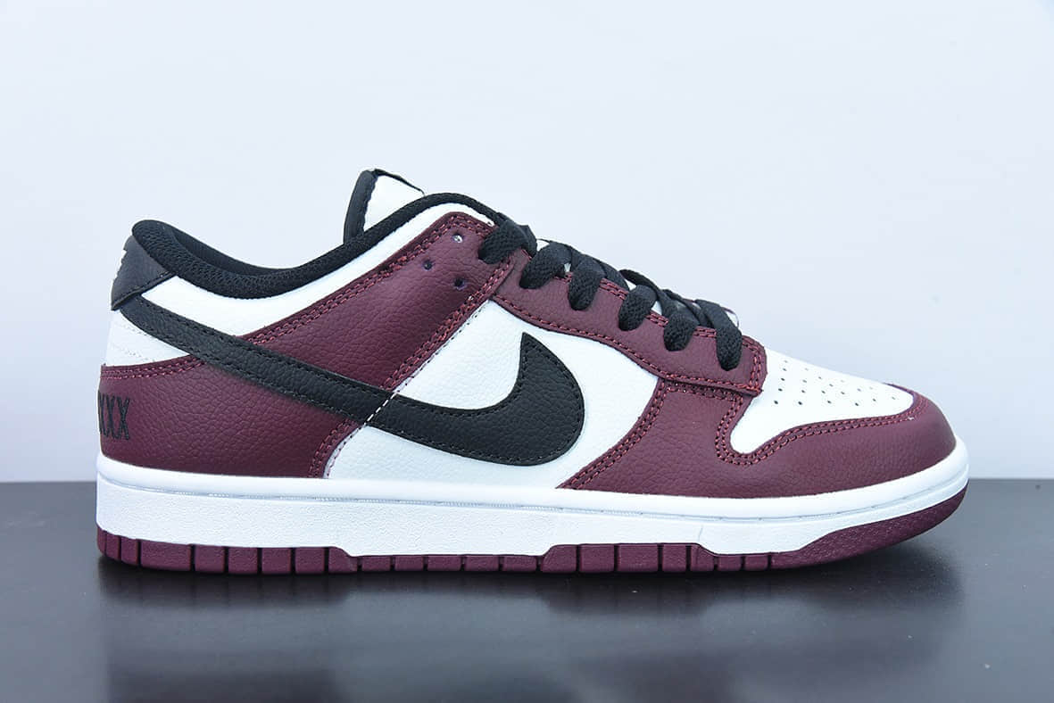 耐克Nike SB Dunk Low 酒红黑复古低帮休闲运动滑板板鞋纯原版本 货号：DJ6188-200