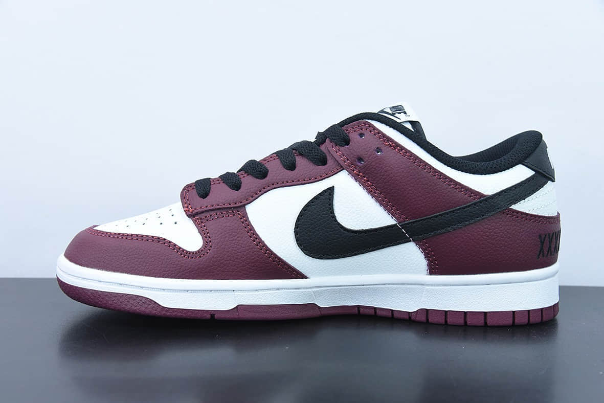 耐克Nike SB Dunk Low 酒红黑复古低帮休闲运动滑板板鞋纯原版本 货号：DJ6188-200