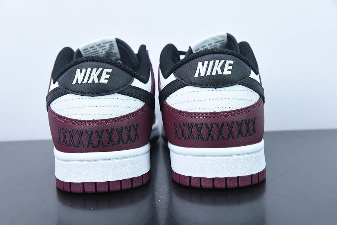 耐克Nike SB Dunk Low 酒红黑复古低帮休闲运动滑板板鞋纯原版本 货号：DJ6188-200